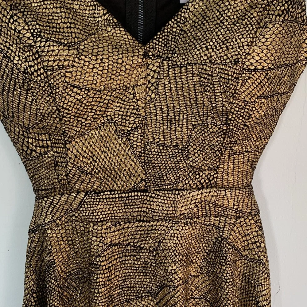 Dainty Hooligan gold snake skin party dress size small - Picture 6 of 13